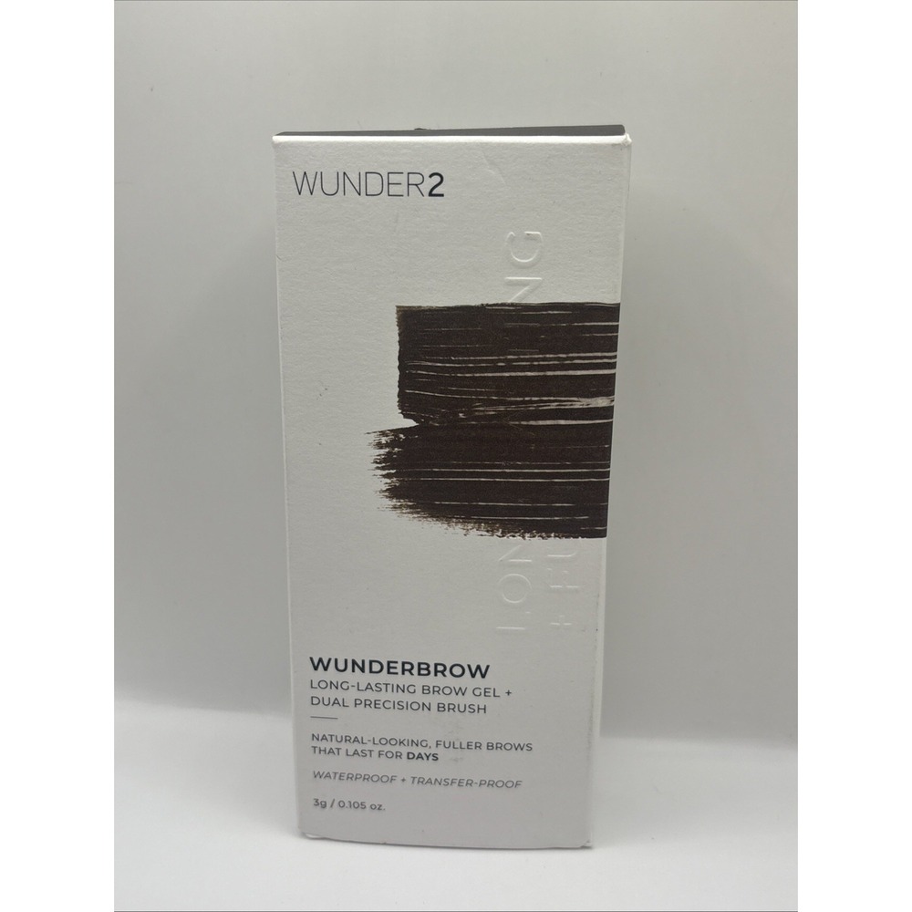 Wunder2 Wunderbrow Long Lasting Brow GEL‎ & Dual Precision Brush BLACK/BROWN